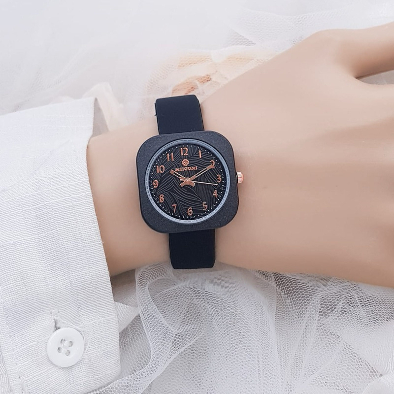 ( BISA COD ) Jam Tangan Wanita MEIGUMI 3033 Original Rubber Tali Karet Jam Tangan Fashion Cewek
