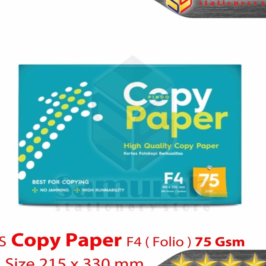 

HJ6 Kes HVS Copy Paper Folio F4 75 Gsm isi lembar 1 Rim HVS CopyPaper F4 75 Gram Kes Print HVS Putih F4 75gsm