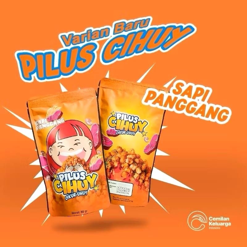 

PILUS CIHUY CIKUR UHUY SNACK Cemilan Keluarga Indonesia Snack Viral