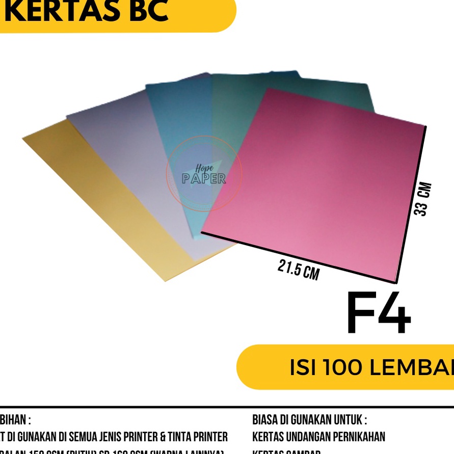 

Mega Kes BC F4 16 gsm isi 1 lembar Kes Brief Card F4