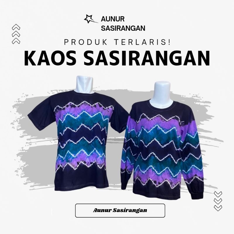 KAOS SASIRANGAN Lengan Panjang/Pendek COTTON COMBED Pria & Wanita