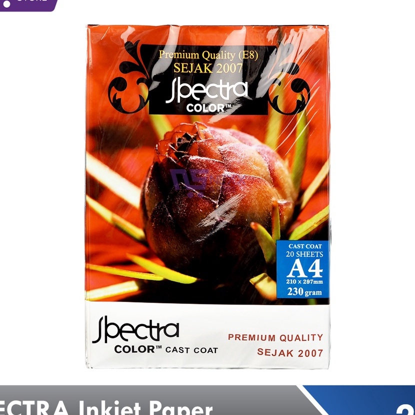 

Murah SPECTRA Cast Coated Inkjet Paper GLOSSY A4 23 gsm