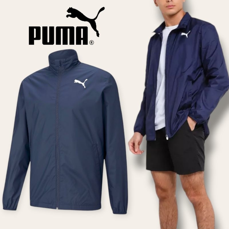 Jaket Windbreaker Puma Active Jacket Peacoat Navy Original 100%