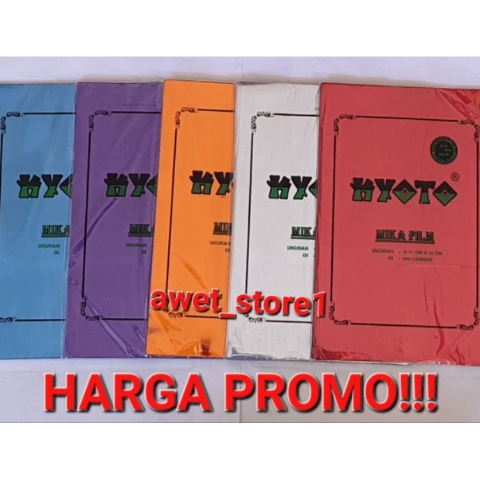 

KP8 Cover Plastik Mika Jilid F4 Kyoto 7 micron 1 Pak isi 1 lbr