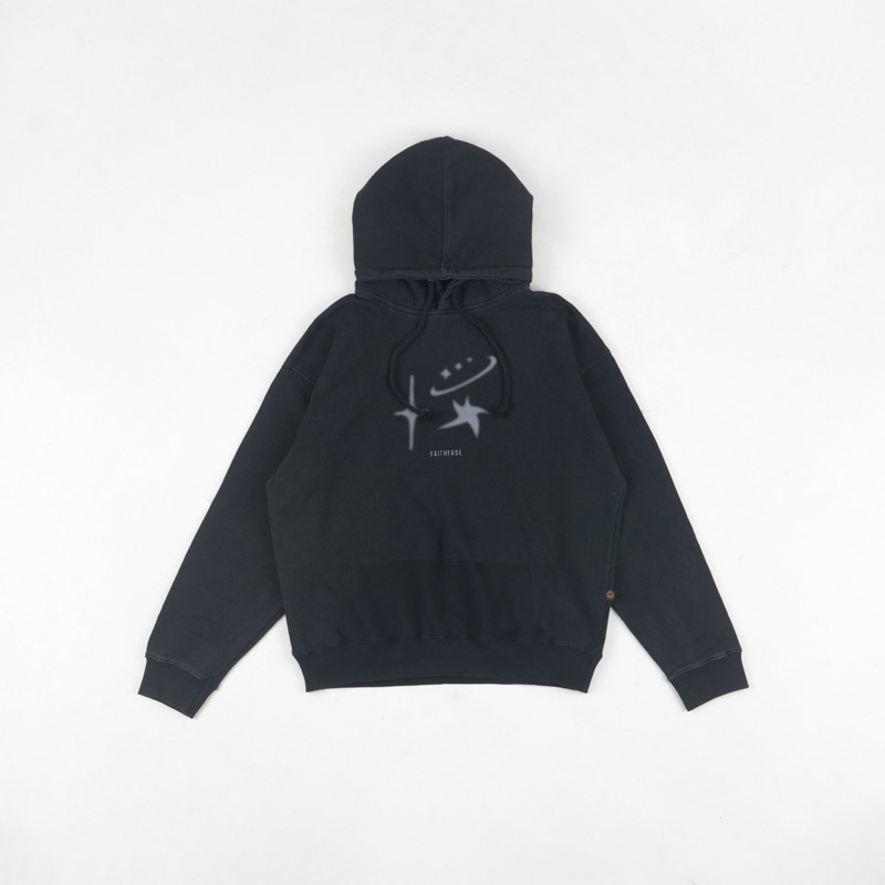 FAITH FADE Noir - Washed Stars Boxy Hoodie