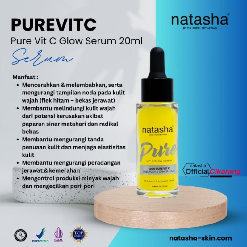 Natasha Pure Vitamin C - Glowing Serum - Serum Natasha - Serum Vit C Natasha - Skincare Natasha