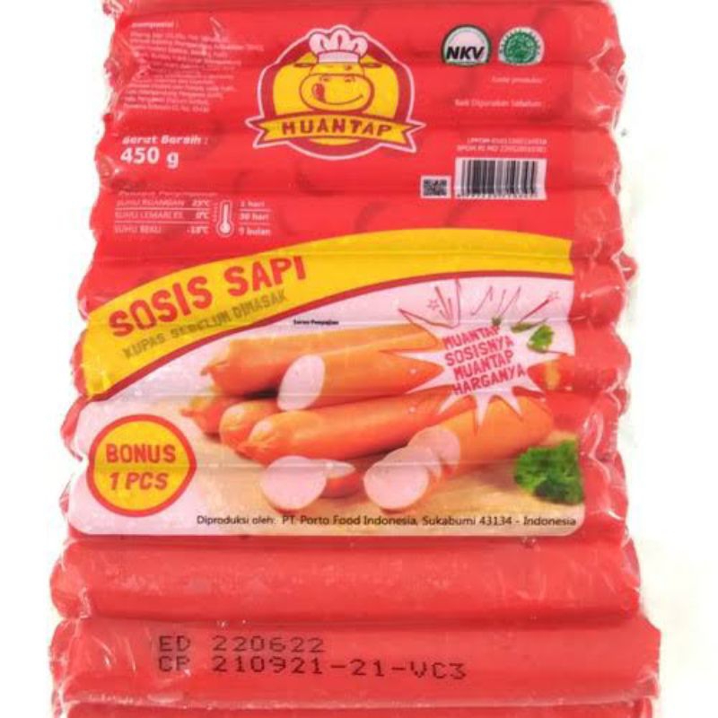 

Sosis muantap 500gm isi 25 biji