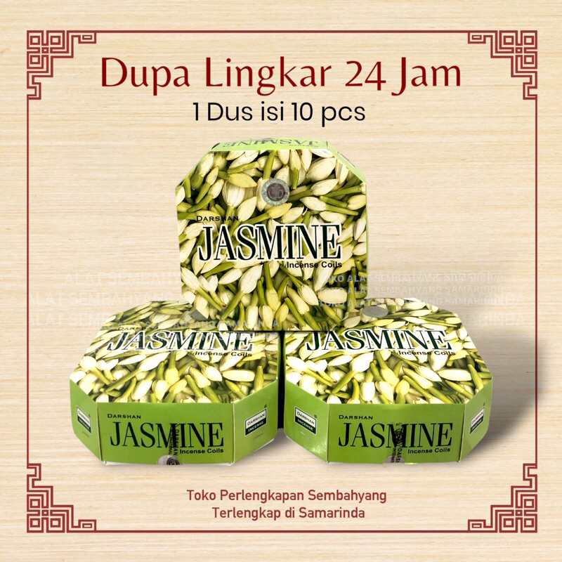 Dupa Lingkat Jasmine 24 Jam / Darshan Incense Coil / 10 pcs