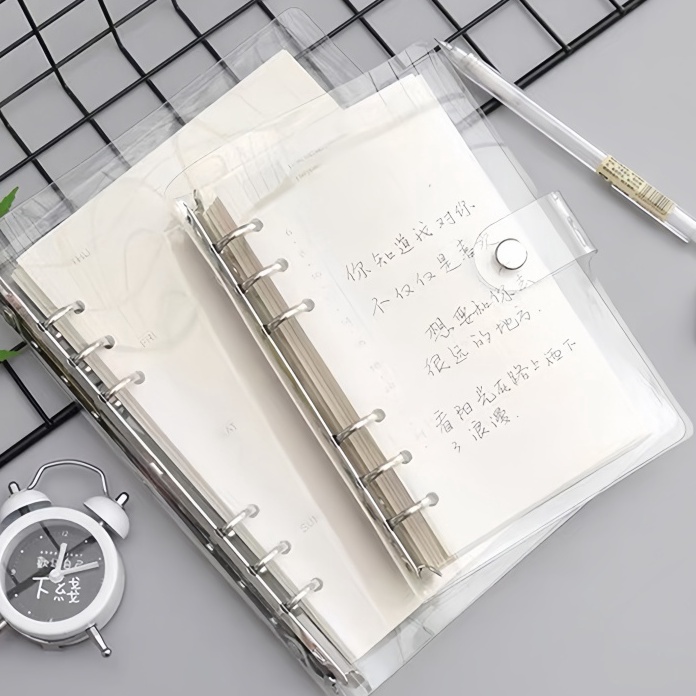 

Eksklusif Binder Note 6Ring LooseLeaf Clear Soft PVC Binder Clip Notebook Cover Planner Folder A6 A5Clear Soft PVC Notebook Binder Cover Planner YuanYuan Mall