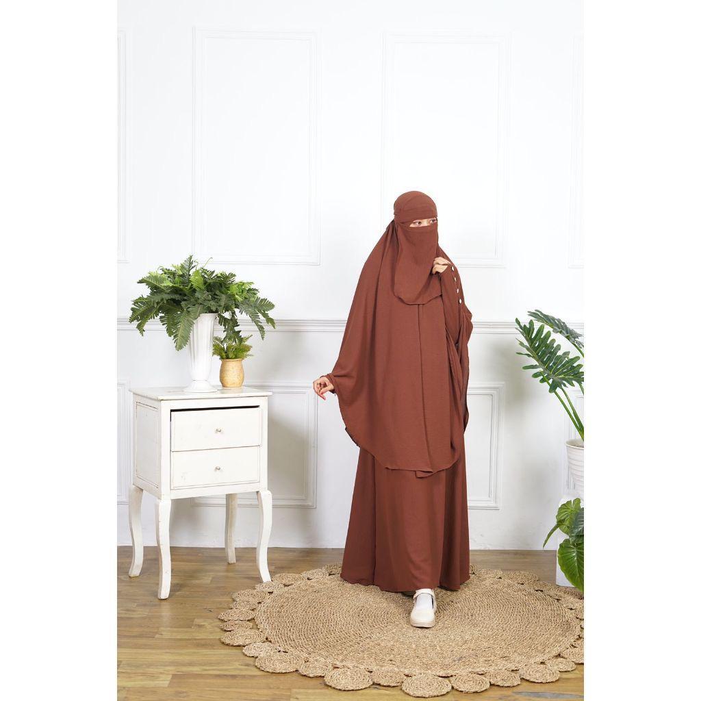 RS-id | Gamis One Set Wanita Cadar Syar'i