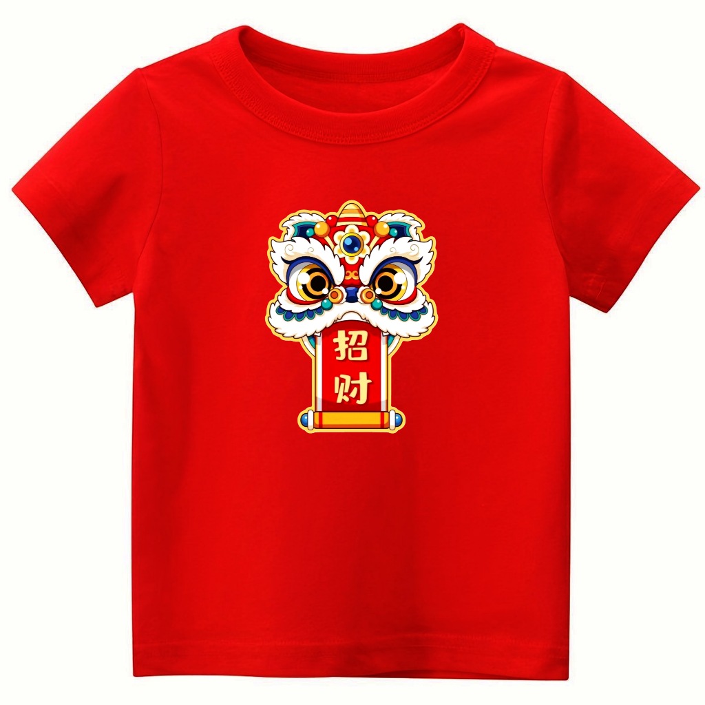 Tshirt kids imlek BARONGSAI Kaos atasan oblong anak usia 1-12tahun cewek cowok