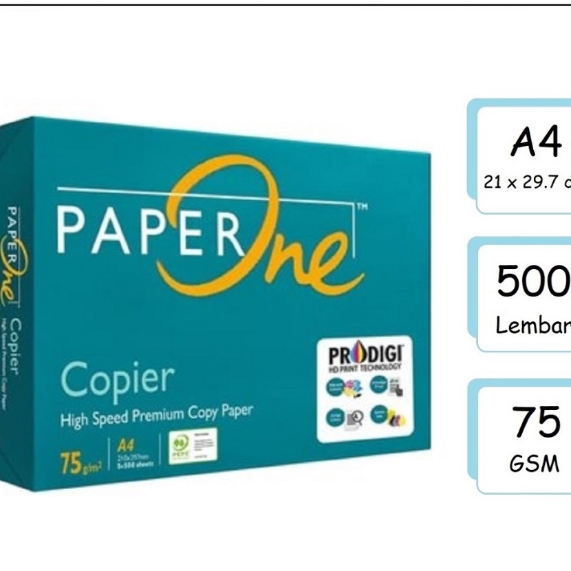 

FG2 Kes HVS A4 75gr Paper One 1 Rim lembar