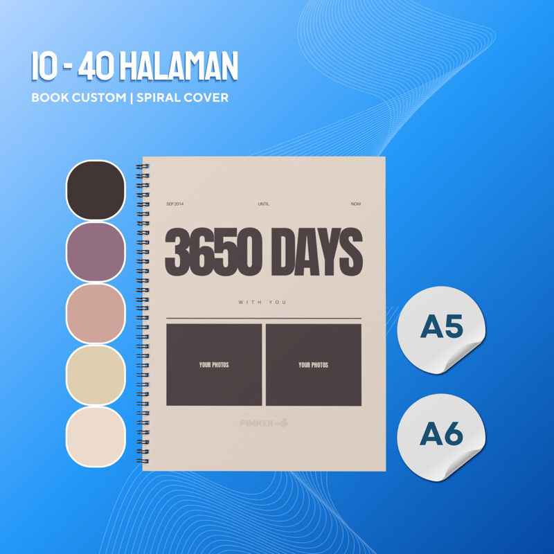 

Buku Costom | Spiral Cover | A5 dan A6 | Kado Ulang Tahun | Buku Anniversary