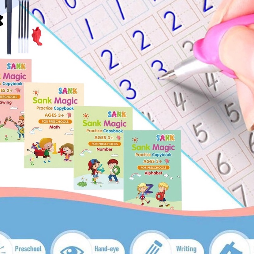 

FG2 Sank Magic Book Buku Belajar Menulis 3D Tulisan Hilang Sendiri