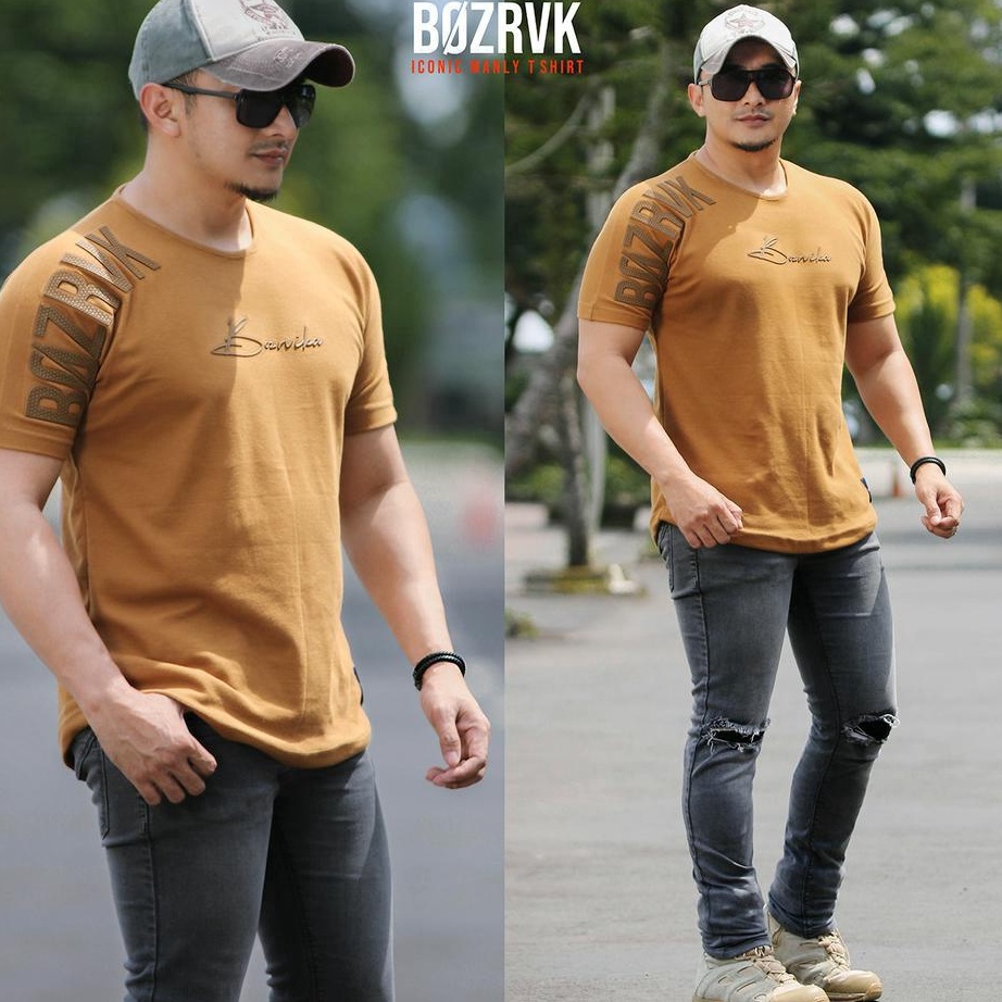 Kaos Pria Coklat Tua  BOZRVK  Kaos Taktikal  Kaos Tactical Pria  Baju Kaos Tactical  Baju Tactical P