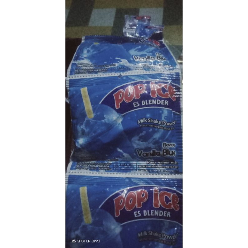 

pop ice vanila blue 5 sachet