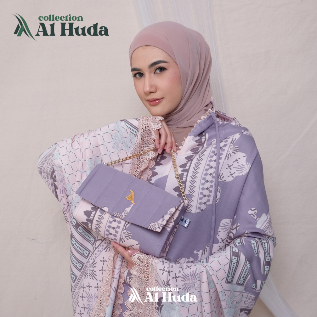 Al Huda Collection - Mukena Maxmara Silk Premium 2in1 Mewah Sadiqa Series Terbaru 2024 free tas mewa