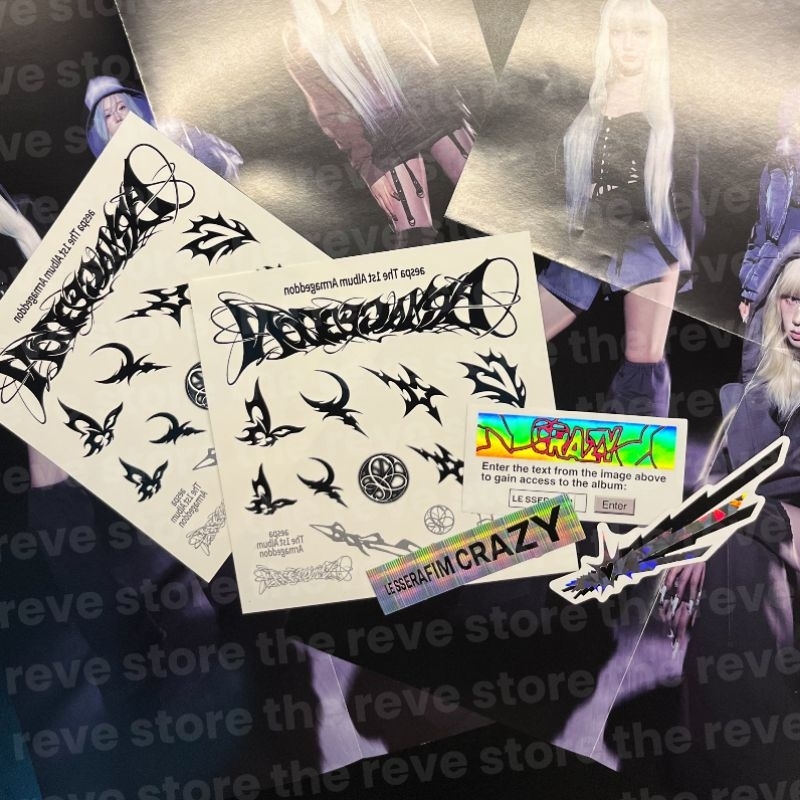 Aespa Armageddon Poster Tattoo Sticker Tato Stiker Official