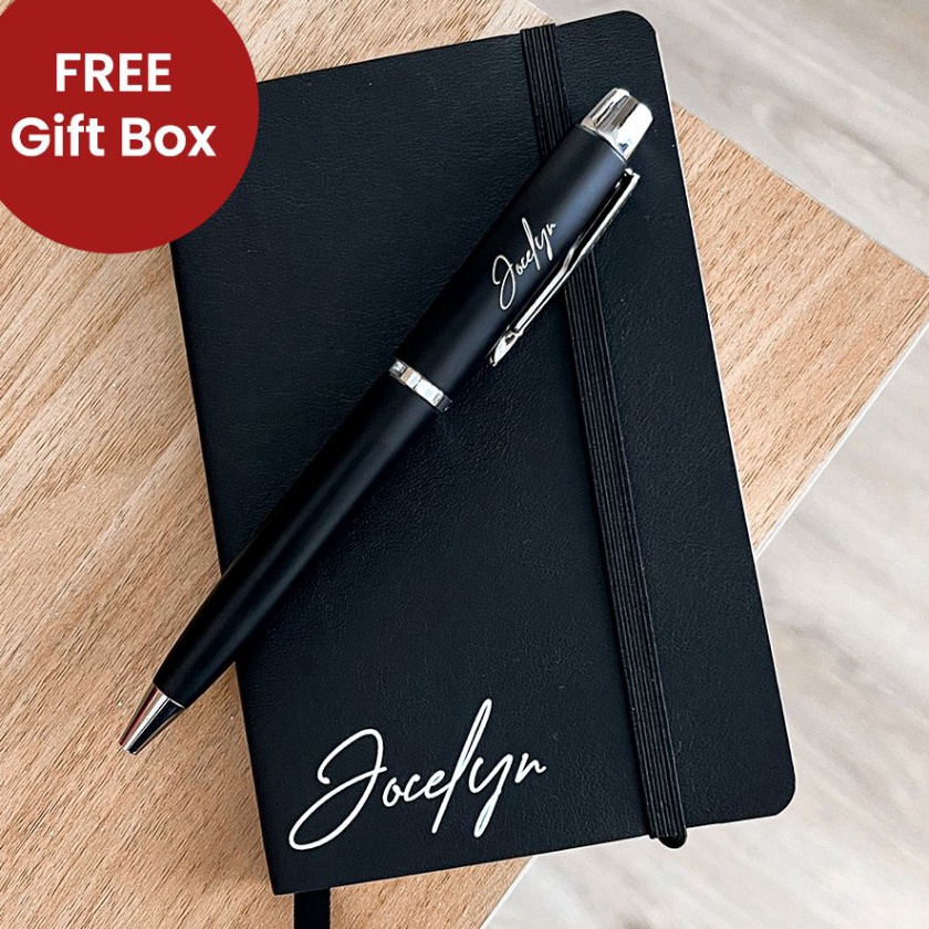 

KI3 Kado Notebook dan Pulpen Custom FREE Gift Box Hadiah Ultah Cowo Cewek Custom Gift Pacar Wisuda