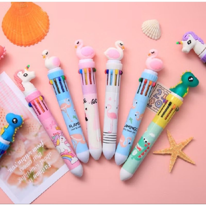 

Bolpoin anak 10 warna karakter lucu dan unik / Alat Tulis anak warna pastel cantik