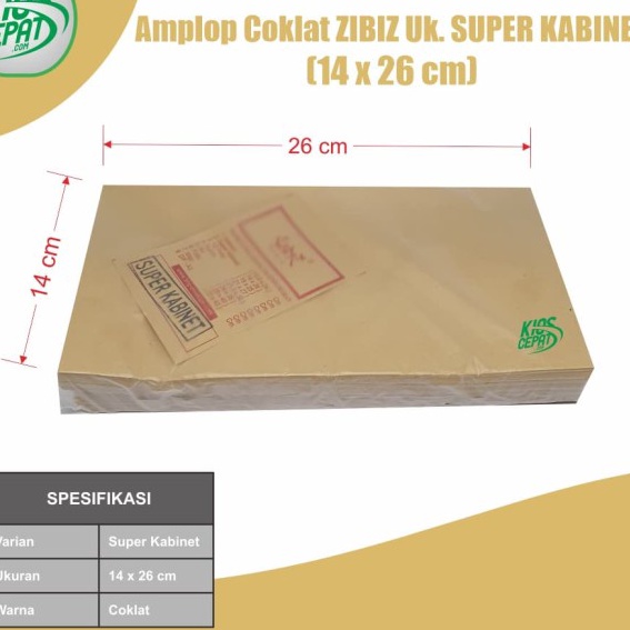 

KF7 Amplop Coklat Ukuran Kabinet 1Pack Isi 1pcs