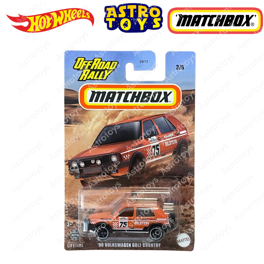 Matchbox VW 90 Volkswagen Golf Country – Diecast Mobil Jeep Offroad Rally Skala 1:64 Mainan Anak & K