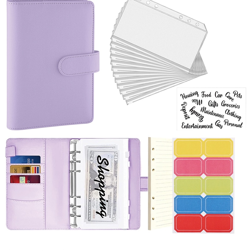 

KI3 Binder Polos Buku Catatan Lucu A6 Notebook Binder Photocard Keuangan Zipper Storage Bag Loose Leaf Macaron Journal