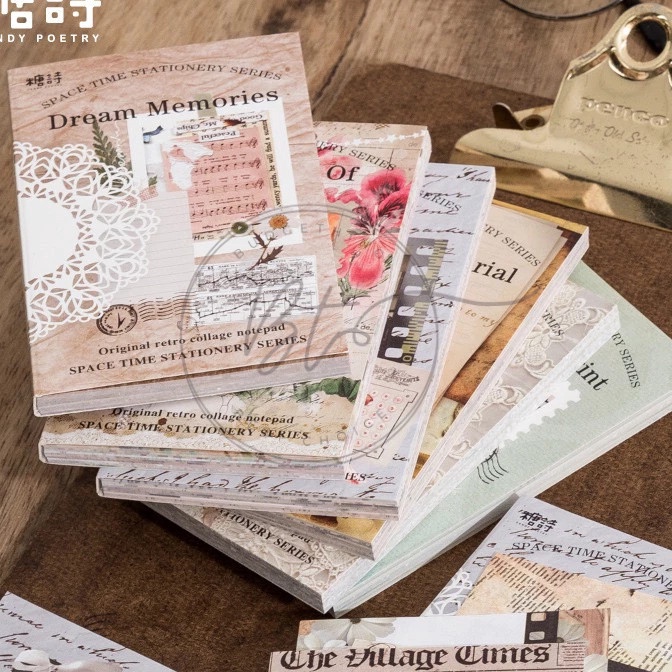 

KF7 Journammid 6pcs Pak Kes Memo Gaya Vintage Untuk Alat Tulis Album Foto Scrapbooking