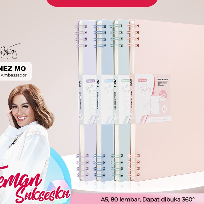 

HJ6 Deli Buku Catatan Spiral Spiral Notebook A5 B5 8 Lembar Lucu EN52