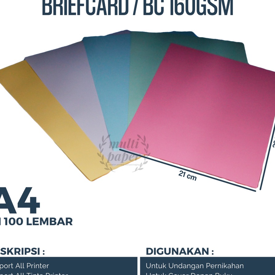 

Kilat Kes BC A4 16 gsm isi 1 lembar Kes Brief Card A4