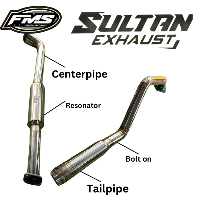 knalpot mobil diesel centerpipe+resonator tailpipe bolt on innova reborn fortuner vrz