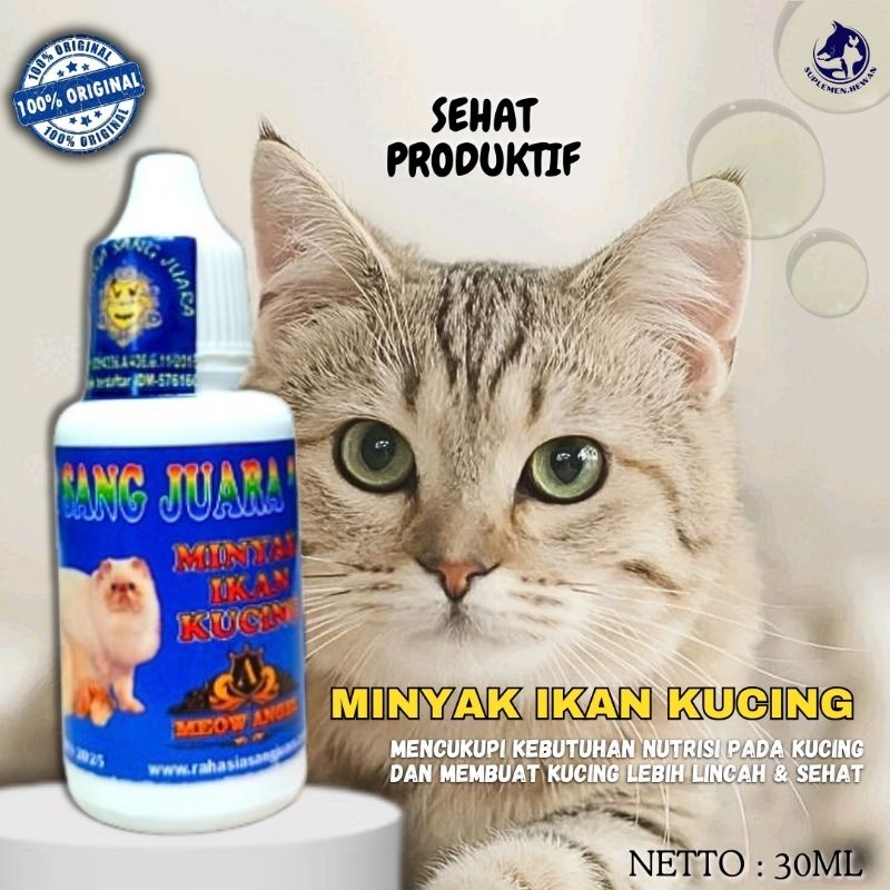 Fish oil Minyak Ikan Kucing 30ml - Peningkat Imun, Vitamin & Suplemen untuk kitten dan dewasa