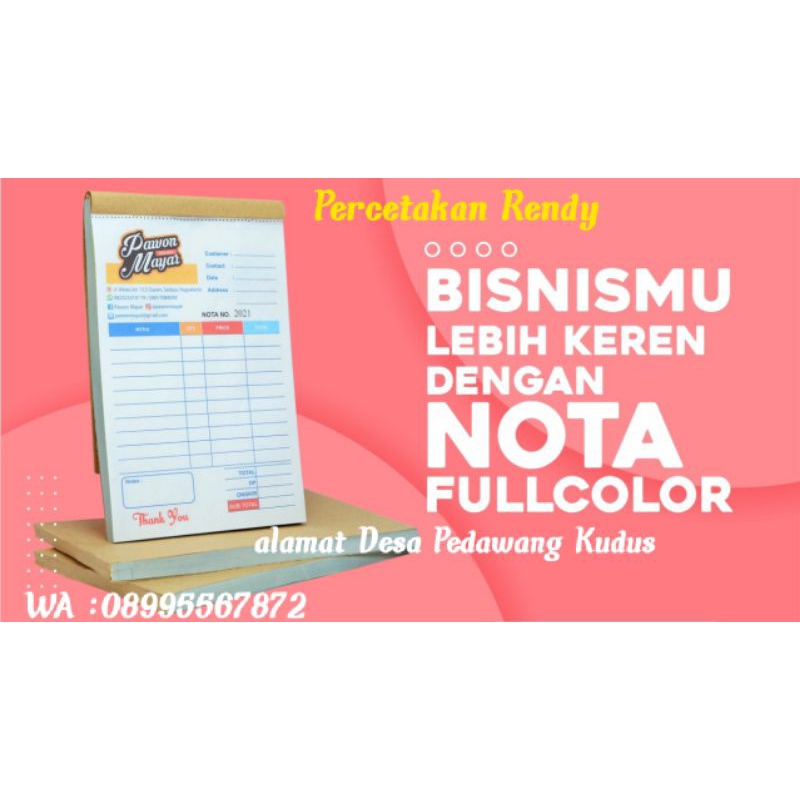 

Cetak nota ncr /Kwintansi/ nota bon