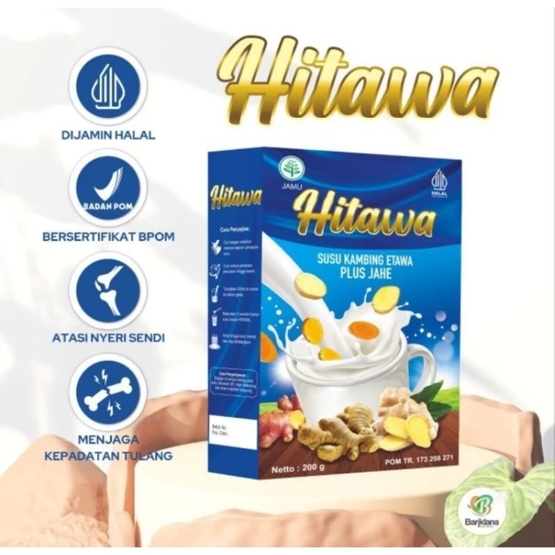 

hitawa original 200g susu etawaku susu kambing etawa plus herbal jahe cocok untuk pria dan wanita