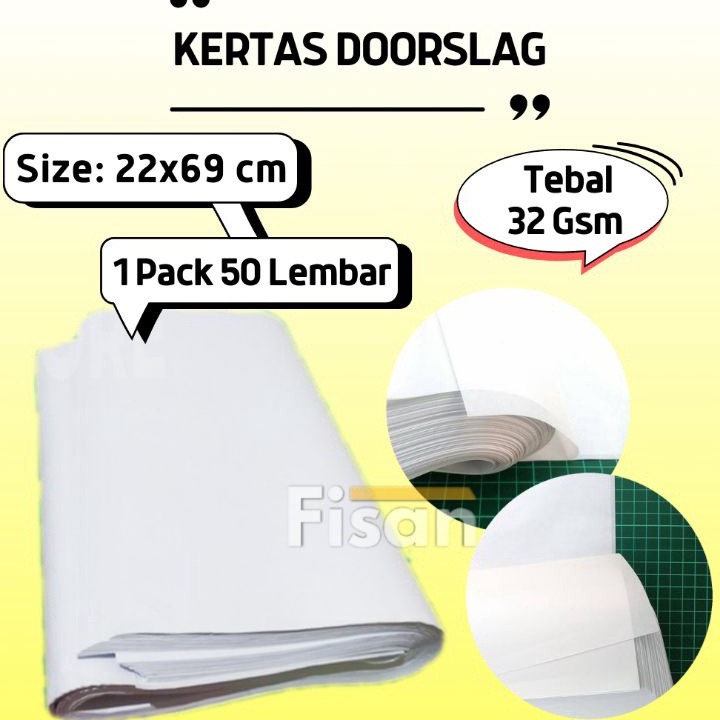 HOT PRODUCT 5 Lembar Kertas Doorslag Paper Bungkus Packing Baju Hijab Jilbab Sepatu 22x69 cm