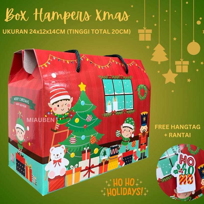 

Box hampers natal 4-6 toples 250gr kotak parsel christmas