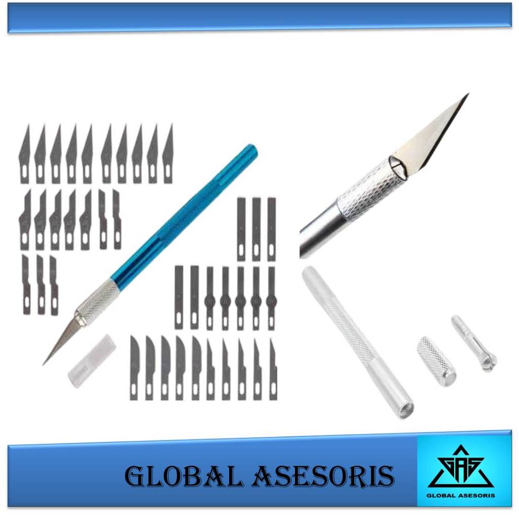 

40 Mata Pisau Pengganti Set Pisau Cutter Alat Ukir Seni Pahat Kayu Dengan 40 Mata Pisau Pisau Alat Ukir Seni Stainless Steel Pisau Sayat Bonsai Kelapa Pisau Ukir Kayu Pahat Kayu Art Knife