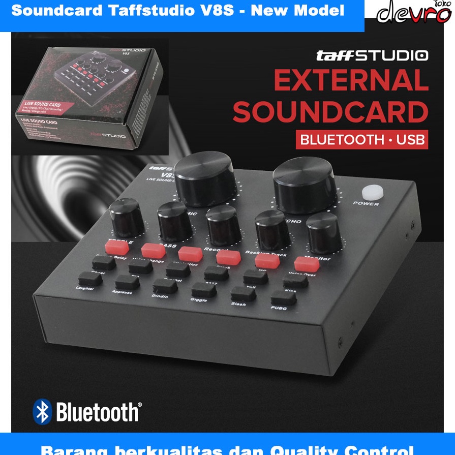 Promo Update  TAFFSTUDIO USB External Soundcard V8 V8S V8 PLus V8 PRO Live Broadcast Bluetooth  Soun