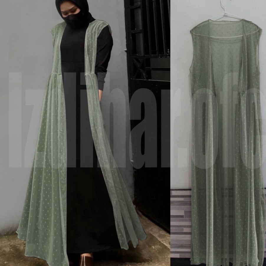 READY STOCK Basicly Dot outer lace  outer brukat tile panjang  outer tile kondangan  outer brokat ko