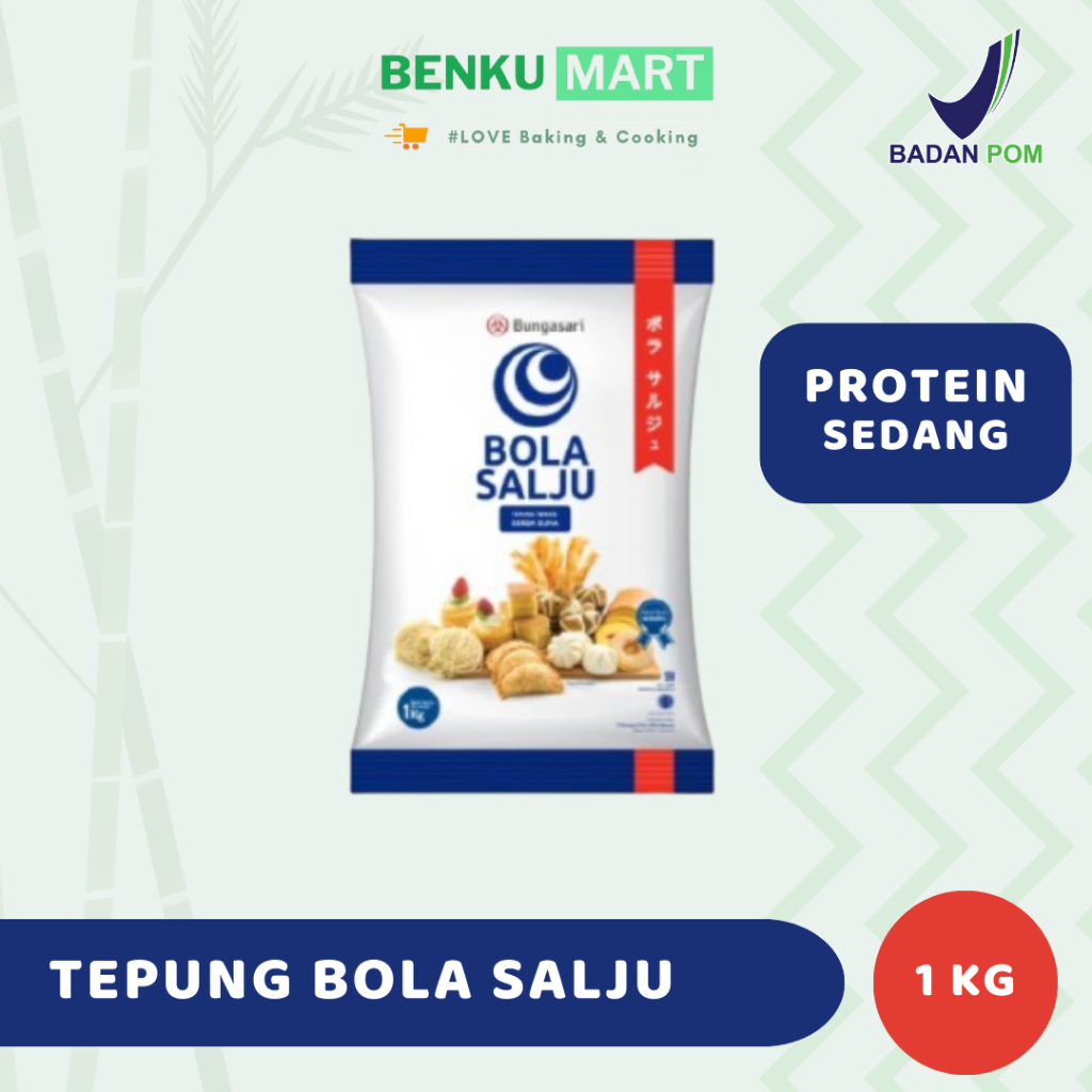 

Tepung Terigu Bola Salju Premium Serba Guna 1 KG | Tepung Bungasari