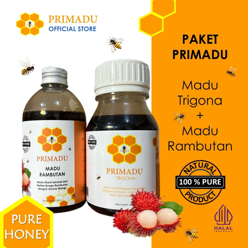 

Paket PRIMADU Madu Trigona + Madu Rambutan