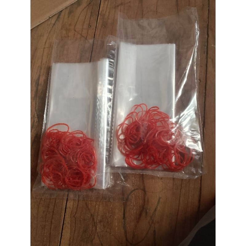 plastik+karet pembungkus buah