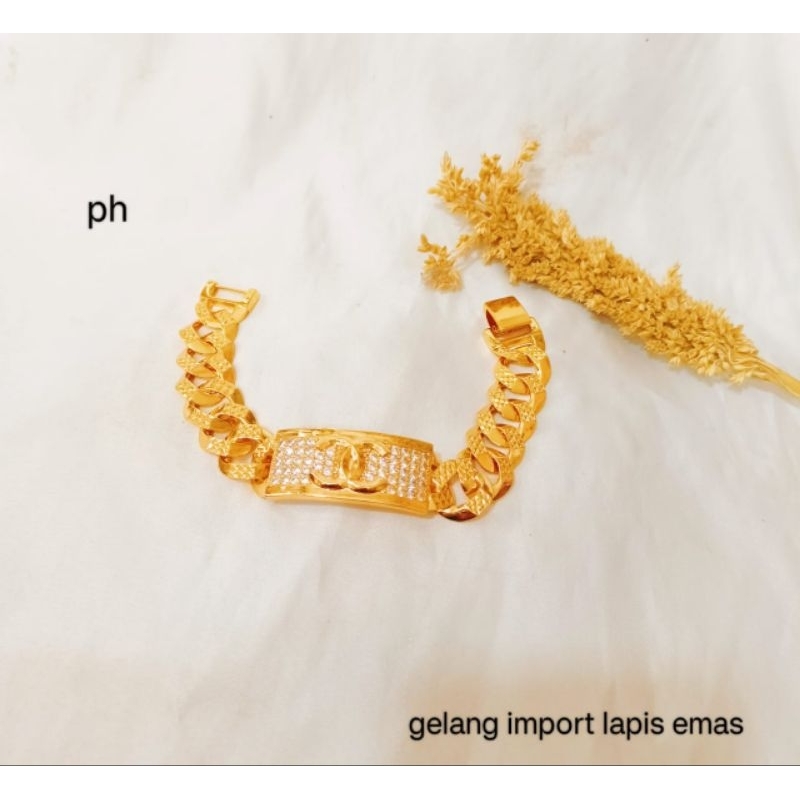 gelang model jam lapis emas,anti karat