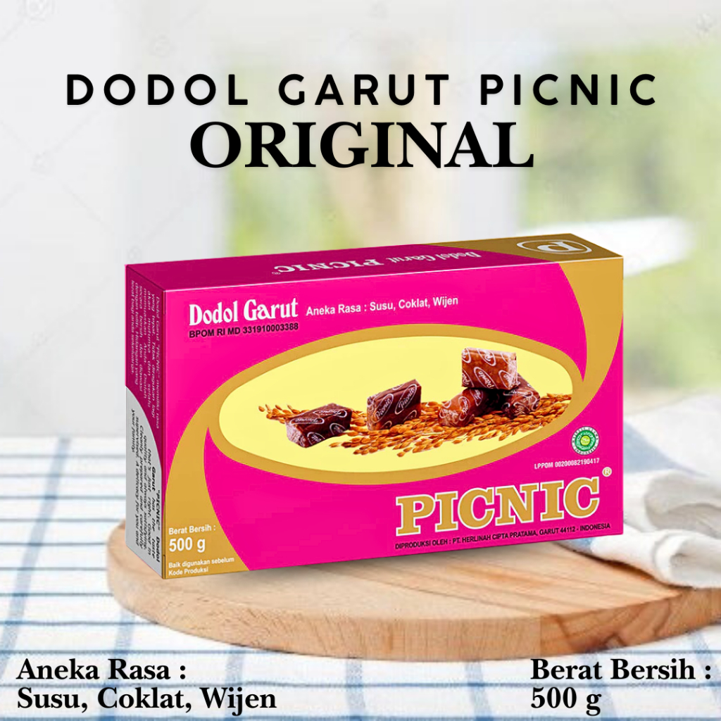 

Dodol Garut Picnic Clasic 500 g Dodol Garut Legendaris Special Quality Isi 24 Pcs