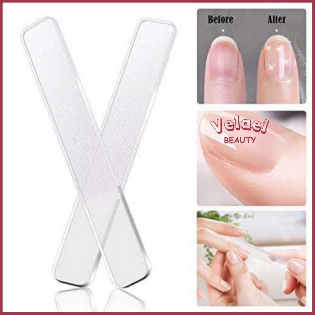 Kikir Kuku Bening Nail File | Kikir Mini | Kikir Opi| Pengkilap Kuku Kaca Nano Glass
