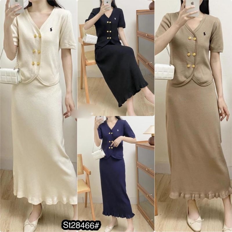 Set Knit Liana Set Rok Rajut Bangkok (skirt knit + blouse knit)