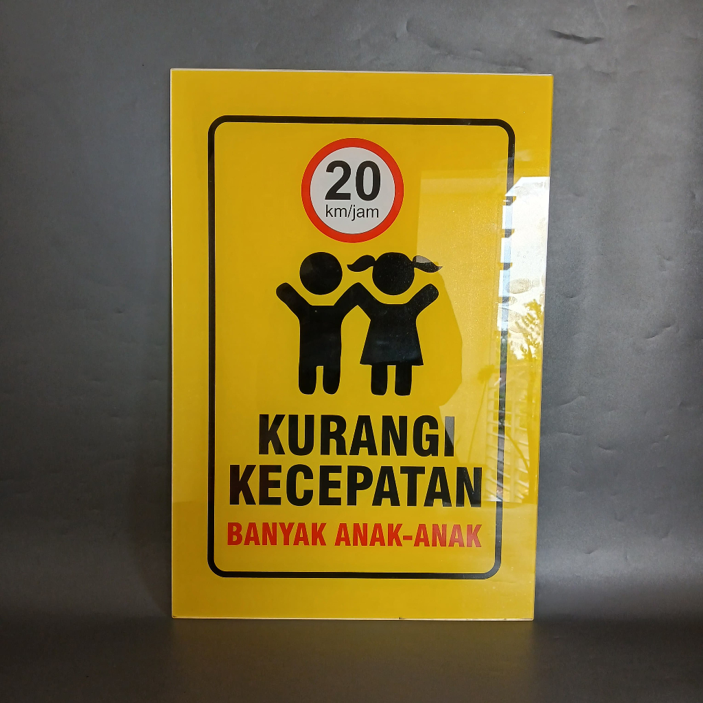 Papan Akrilik Kurangi kecepatan Banyak Anak-Anak, Akrilik Kurangi Kecepatan A3