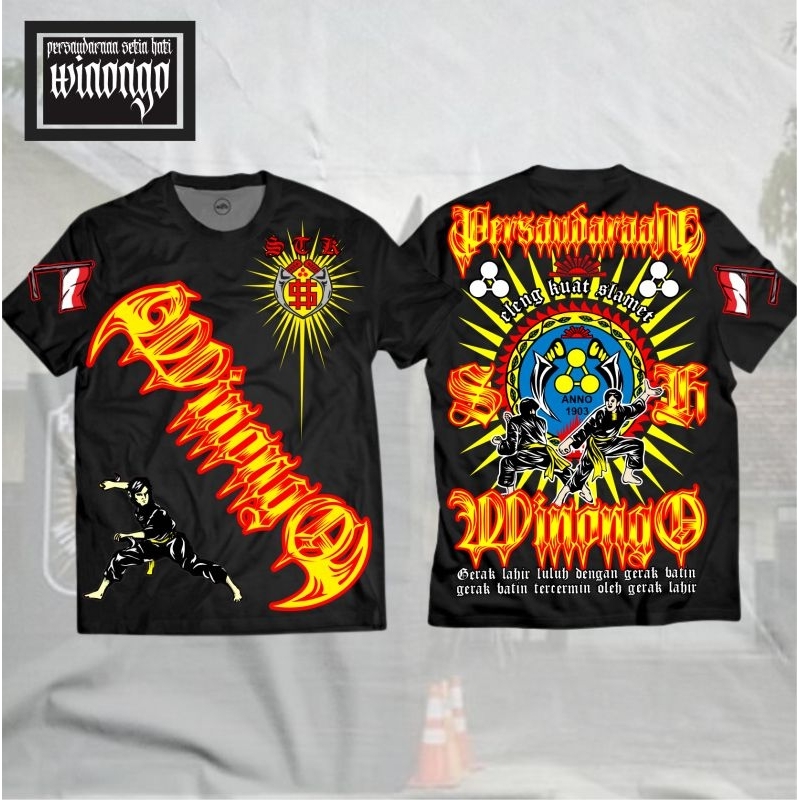 Kaos Distro PSHW Persaudaraan SH Winongo sablon Full Punggung