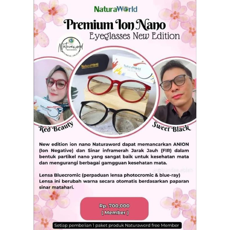 KACAMATA ION NANO TECH NATURAWORD ORIGINAL