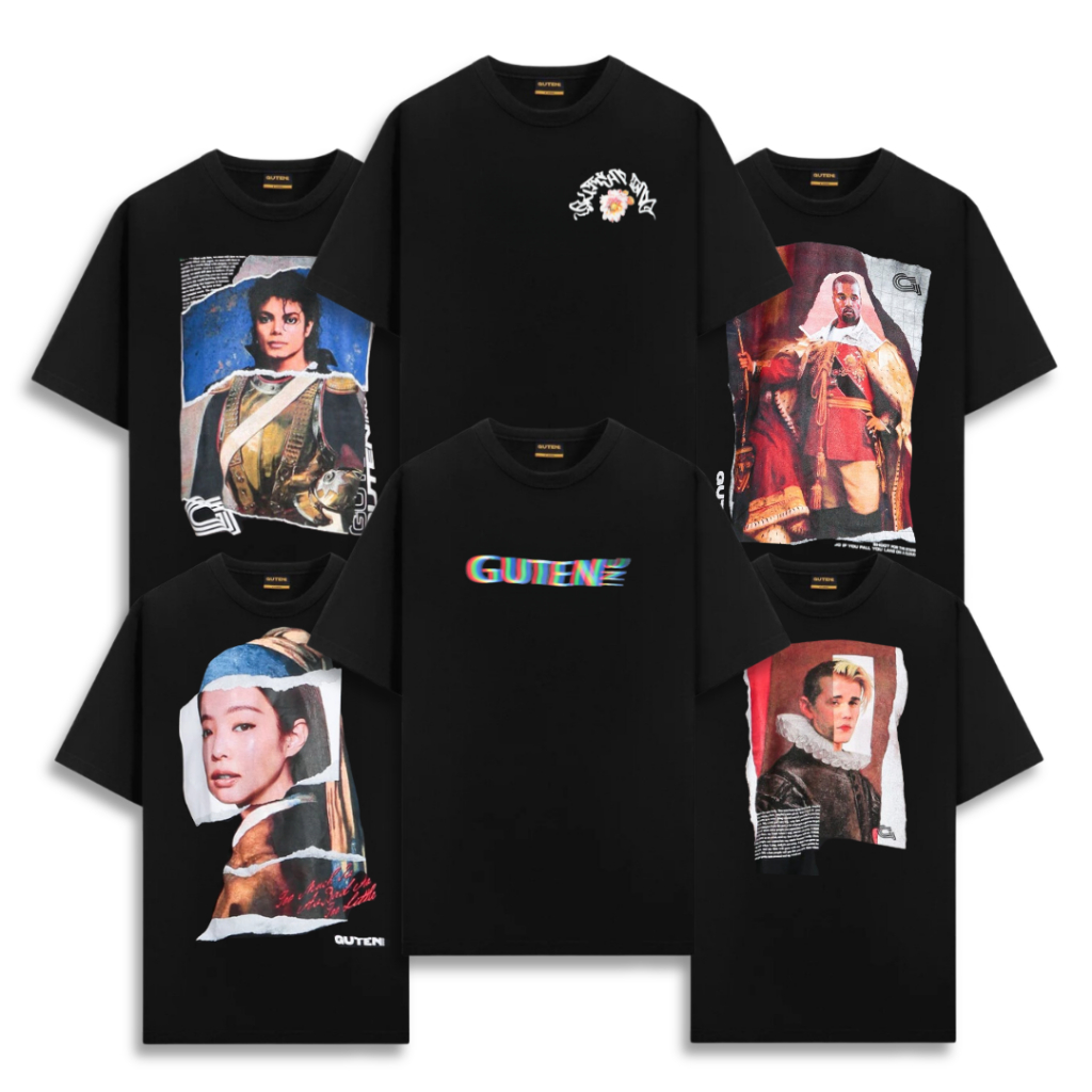 Guten Inc - Kaos Hitam Pria Guten Summer Beach New Collection